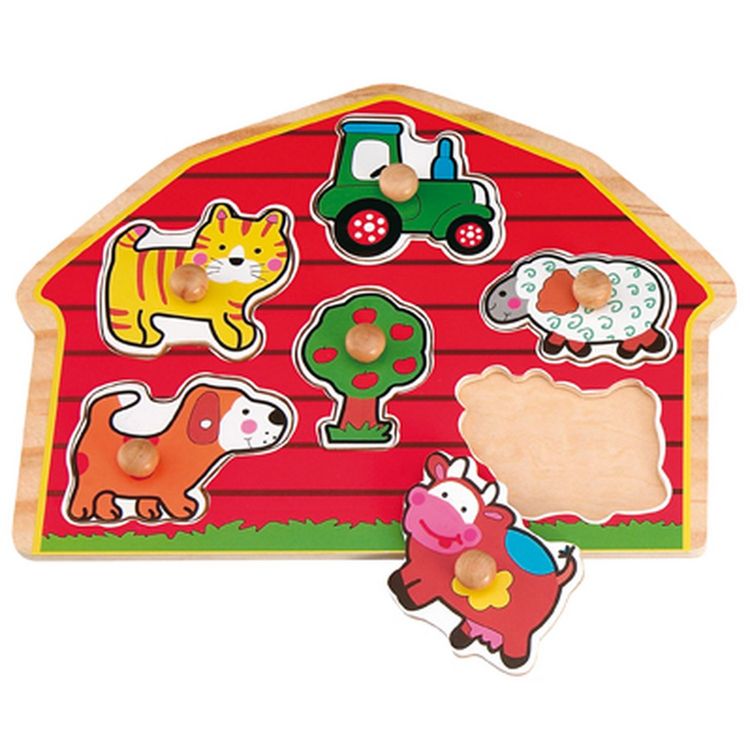 Bon marché ⭐ Imagin Puzzle éveil En Bois Le Monde De La Ferme - 6 Pièces - Rouge ???? 3 Bon marché ⭐ Imagin Puzzle éveil En Bois Le Monde De La Ferme - 6 Pièces - Rouge ????