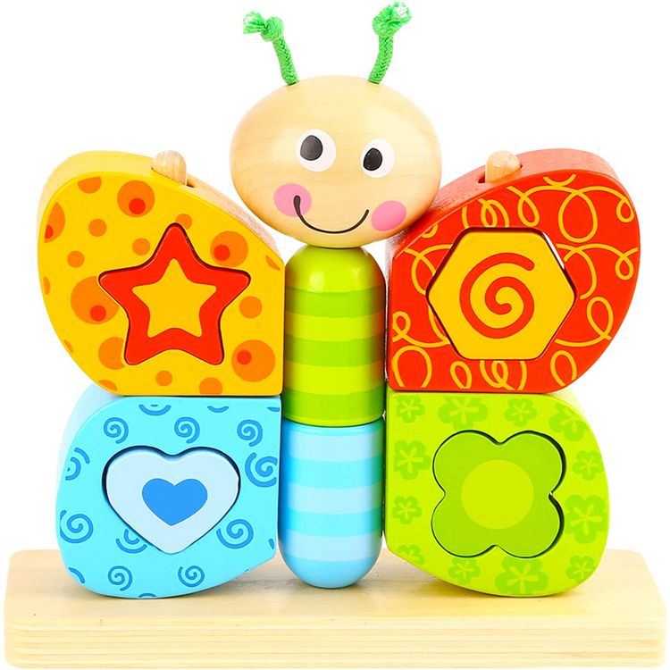 Tout neuf ❤️ Papillon Jouet En Bois Pour Tout-petits - Forme Géométrique - Jouets éducatifs Empilables ???? 3 Tout neuf ❤️ Papillon Jouet En Bois Pour Tout-petits - Forme Géométrique - Jouets éducatifs Empilables ????