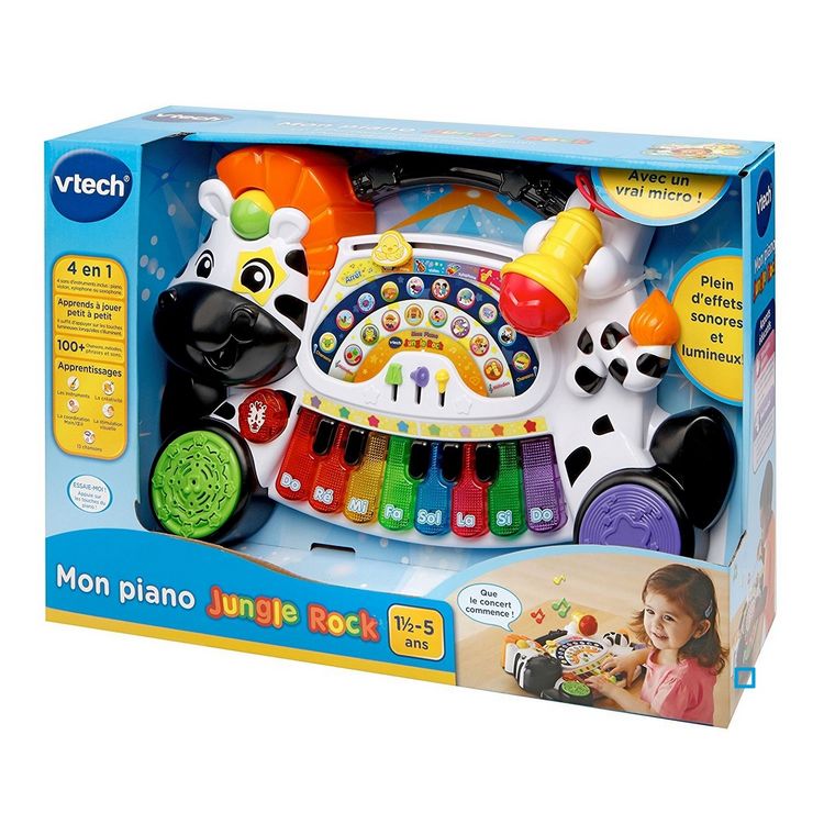 Bon marché ???? VTECH Mon Piano Zèbre Jungle Rock Interactif ???? 4 Bon marché ???? VTECH Mon Piano Zèbre Jungle Rock Interactif ???? – Image 2
