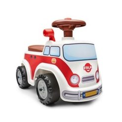 Budget ???? FALQUET Véhicule - Porteur Minivan Vintage Avec Assise Ouvrante Et Volant Directionnel Avec Klaxon ⌛