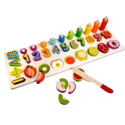 Budget ✔️ Puzzle Educatif En Bois Chiffre Fruit Calcul Enfant Numero Compter ????