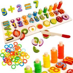 Alternative view of Budget ✔️ Puzzle Educatif En Bois Chiffre Fruit Calcul Enfant Numero Compter ????