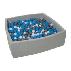 Budget ???? Piscine à Balles Pour Enfant, 120x120 Cm, Aire De Jeu + 1200 Balles Blanc, Bleu, Gris ????