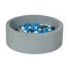 Promo ⌛ Piscine à Balles Aire De Jeu + 200 Balles Blanc, Gris, Bleu Clair ????