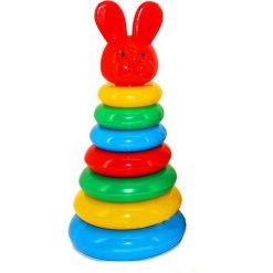 De gros ???? Anneaux à Empiler Pyramide Bébé Gigogne Lapin ????