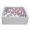 Budget ???? Piscine à Balles Pour Enfant, 90x90 Cm, Aire De Jeu + 450 Balles Blanc,rose Clair,gris ????