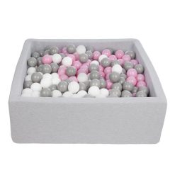 Budget ???? Piscine à Balles Pour Enfant, 90x90 Cm, Aire De Jeu + 450 Balles Blanc,rose Clair,gris ????