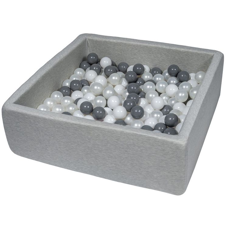 Promo ✔️ Piscine à Balles Pour Enfant, 90x90 Cm, Aire De Jeu + 300 Balles Blanc, Perle, Gris ???? 3 Promo ✔️ Piscine à Balles Pour Enfant, 90x90 Cm, Aire De Jeu + 300 Balles Blanc, Perle, Gris ????