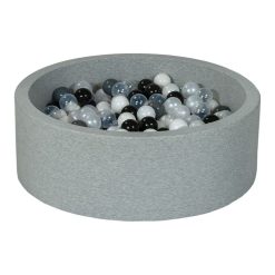 Vente flash ???? Piscine à Balles Aire De Jeu + 200 Balles Noir, Blanc, Perle, Transparent, Gris ✔️