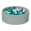 Meilleure vente ???? Piscine à Balles Aire De Jeu + 450 Balles Blanc, Gris, Turquoise ⭐