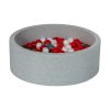 Vente flash ???? Piscine à Balles Aire De Jeu + 150 Balles Perle, Rouge, Gris ⭐