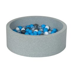 Remise ???? Piscine à Balles Aire De Jeu + 150 Balles Blanc, Transparent, Gris, Bleu Clair ????