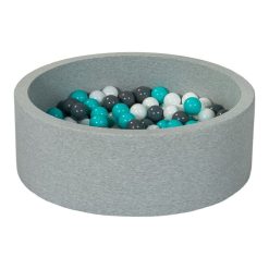 De gros ???? Piscine à Balles Aire De Jeu + 200 Balles Blanc,gris,turquoise ????