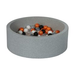Offres ✨ Piscine à Balles Aire De Jeu + 150 Balles Noir, Blanc, Transparent, Orange1 ????