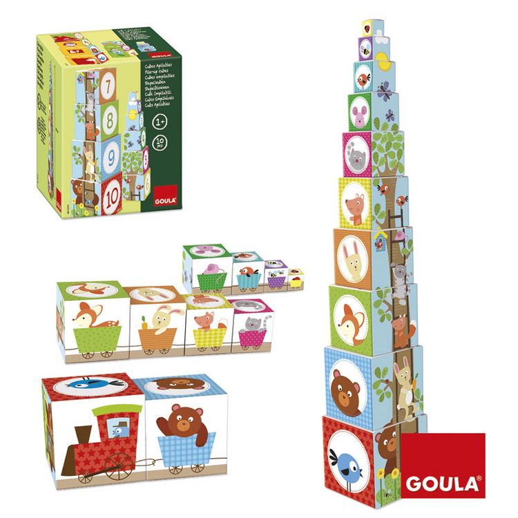 Meilleure affaire ???? Goula Cubes à Empiler Forêt ✔️ 3 Meilleure affaire ???? Goula Cubes à Empiler Forêt ✔️