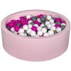 Grosses soldes ???? Piscine à Balles Aire De Jeu + 450 Balles Rose Blanc,rose,gris ⭐