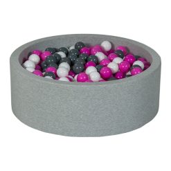 De gros ✔️ Piscine à Balles Aire De Jeu + 450 Balles Blanc, Rose, Gris ????