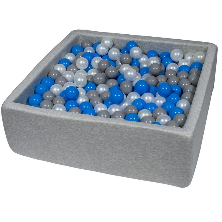 De gros ???? Piscine à Balles Pour Enfant, 90x90 Cm, Aire De Jeu + 450 Balles Perle, Bleu, Gris ???? 3 De gros ???? Piscine à Balles Pour Enfant, 90x90 Cm, Aire De Jeu + 450 Balles Perle, Bleu, Gris ????