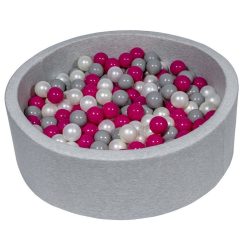 Meilleure affaire ???? Piscine à Balles Aire De Jeu + 200 Balles Perle, Rose, Gris ????