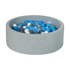Bon marché ???? Piscine à Balles Aire De Jeu + 300 Balles Blanc, Transparent, Gris, Bleu Clair ❤️
