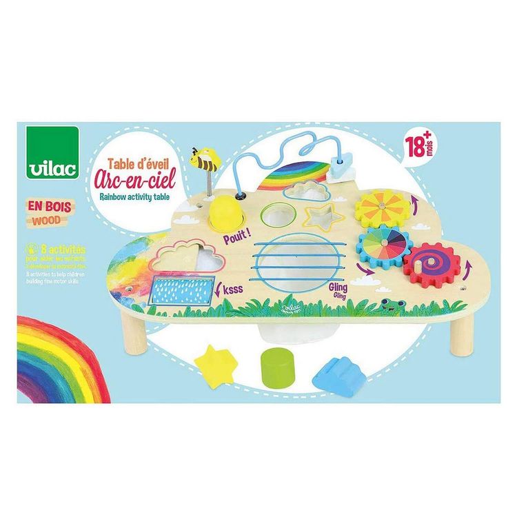 Promo ⭐ Vilac Table D'éveil Arc-en-ciel ???? 5 Promo ⭐ Vilac Table D'éveil Arc-en-ciel ???? – Image 3