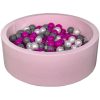 Budget ✨ Piscine à Balles Aire De Jeu + 300 Balles Rose Perle, Rose, Gris ????