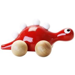 Alternative view of De gros ???? Vilac Jouet à Promener En Bois : Dino Rouge ????
