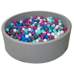 Acheter ???? Piscine à Balles Pour Enfant, Env.125 Cm + 900 Balles Blanc, Bleu, Rose, Gris, Turquoise ????