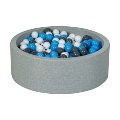 Grosses soldes ⌛ Piscine à Balles Aire De Jeu + 450 Balles Blanc, Gris, Bleu Clair ????