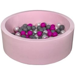 Meilleure affaire ???? Piscine à Balles Aire De Jeu + 150 Balles Rose Perle, Rose, Gris ????