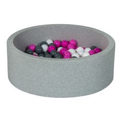 Le moins cher ✨ Piscine à Balles Aire De Jeu + 200 Balles Blanc,rose,gris ????