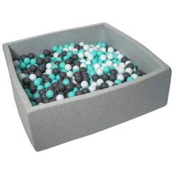 Les meilleures critiques de ✔️ Piscine à Balles Pour Enfant, 120x120 Cm, Aire De Jeu + 900 Balles Blanc, Gris, Turquoise ????