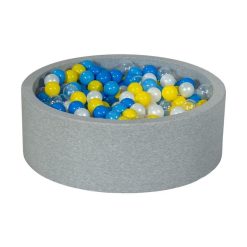 Sortie ???? Piscine à Balles Perle, Transparent, Jaune, Bleu, Bleu Clair - 450 Balles ⭐