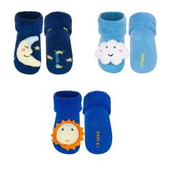 Vente flash ❤️ SEVIRA KIDS Lot De 3 Paires De Chaussettes D'éveil, Céleste Garçon SEVIRA KIDS ????